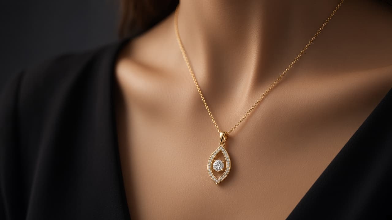 Necklace — generated model photography